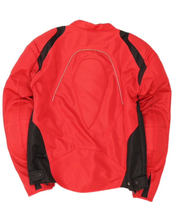 Vintage Mens Racer Jacket UK 42 XL Red Colourblock
