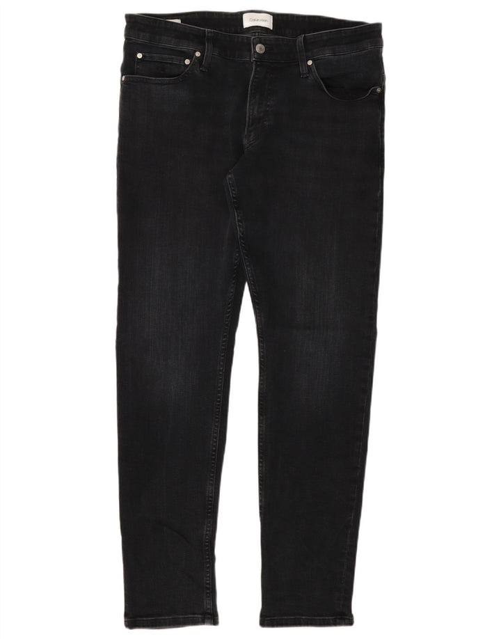 Мужские узкие джинсы Calvin Klein W33 L32, черный хлопок
