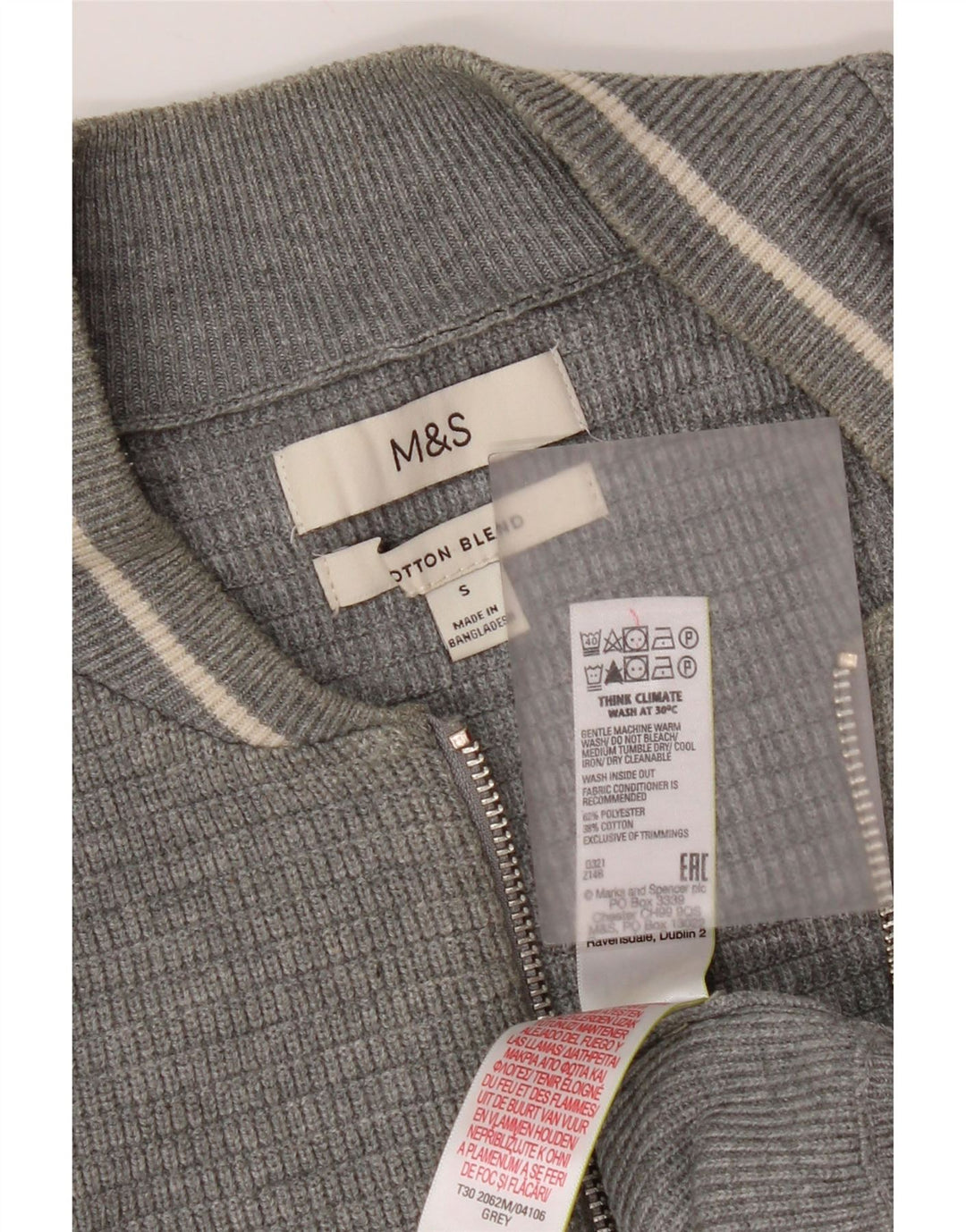 Мужской кардиган Marks & Spencer, маленький серый полиэстер