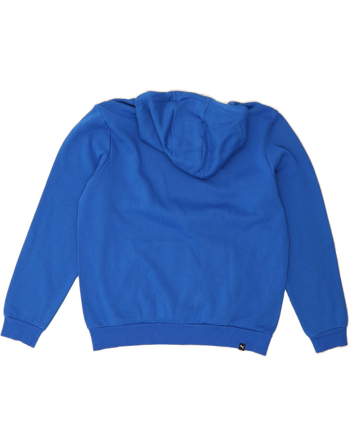 PUMA Mens Graphic Hoodie Jumper Large Blue Vintage Puma and Second-Hand Puma from Messina Hembry 