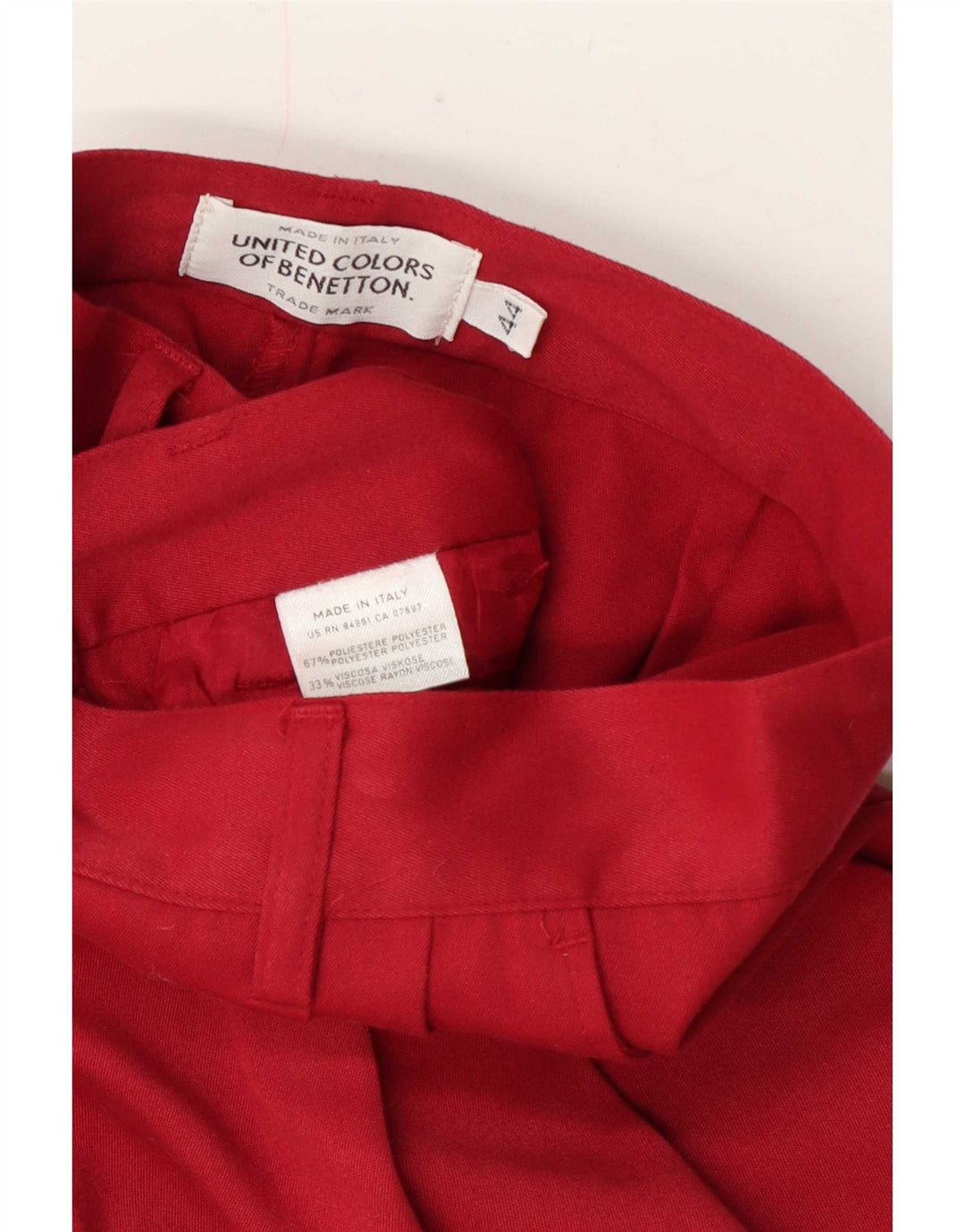 Женские шорты чинос Benetton IT 44 Medium W28 Красный Полиэстер