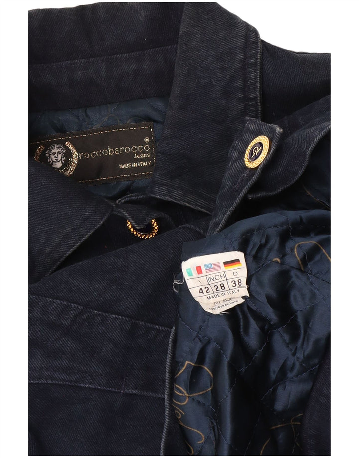 Женская джинсовая куртка Roccobarocco IT 42 Medium Navy Blue Cotton