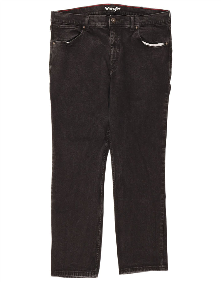 Мужские обычные прямые джинсы Wrangler W38 L30, черный хлопок