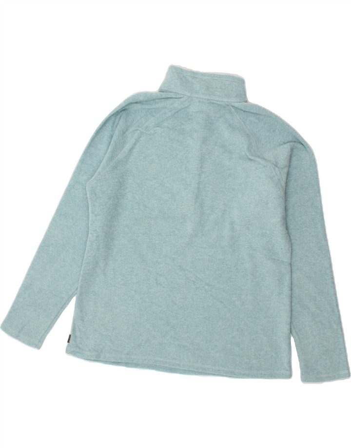EDDIE BAUER Womens Zip Neck Fleece Jumper UK 16 Large Blue Polyester Vintage Eddie Bauer and Second-Hand Eddie Bauer from Messina Hembry 