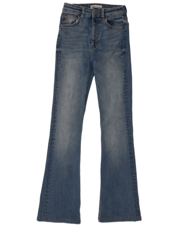 Женские расклешенные джинсы Zara EU 34 2XS W24 L30 синие