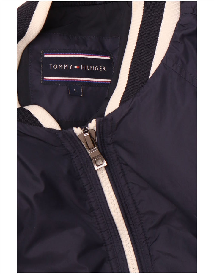 TOMMY HILFIGER Женский бомбер UK 16, большой темно-синий