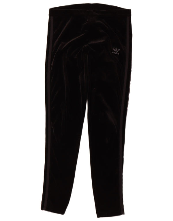 Женские велюровые леггинсы ADIDAS UK 12, средний черный полиэстер