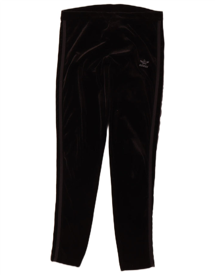 Женские велюровые леггинсы ADIDAS UK 12, средний черный полиэстер