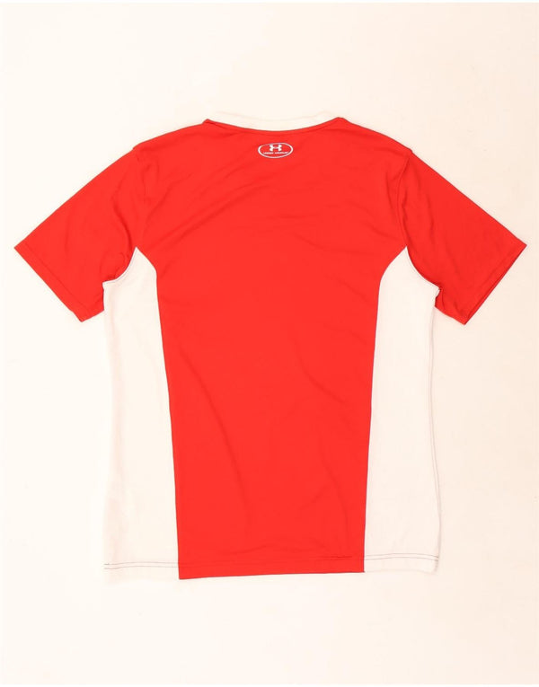 Мужская футболка Under Armour Heat Gear, верх XL, красный полиэстер с цветными блоками