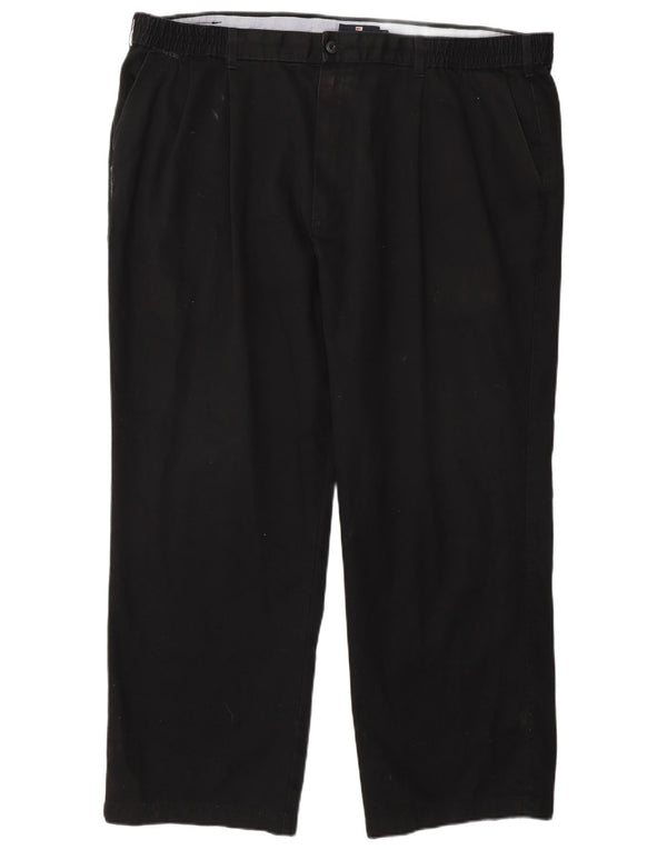 Мужские брюки-чиносы Marks & Spencer W46 L29, черные, хлопковые