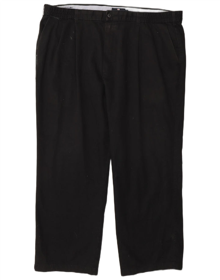 Мужские брюки-чиносы Marks & Spencer W46 L29, черные, хлопковые