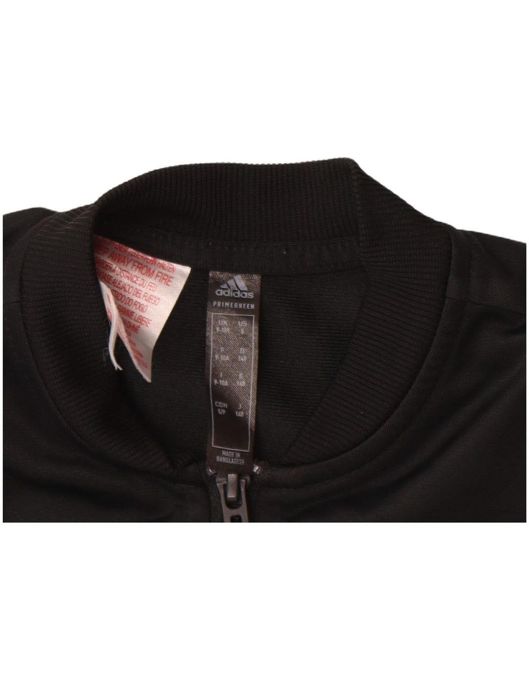 Спортивный костюм ADIDAS Primegreen для девочек, верхняя куртка, 9–10 лет, черный полиэстер