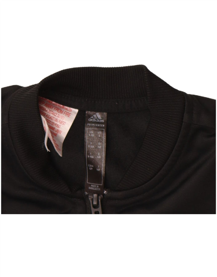 Спортивный костюм ADIDAS Primegreen для девочек, верхняя куртка, 9–10 лет, черный полиэстер