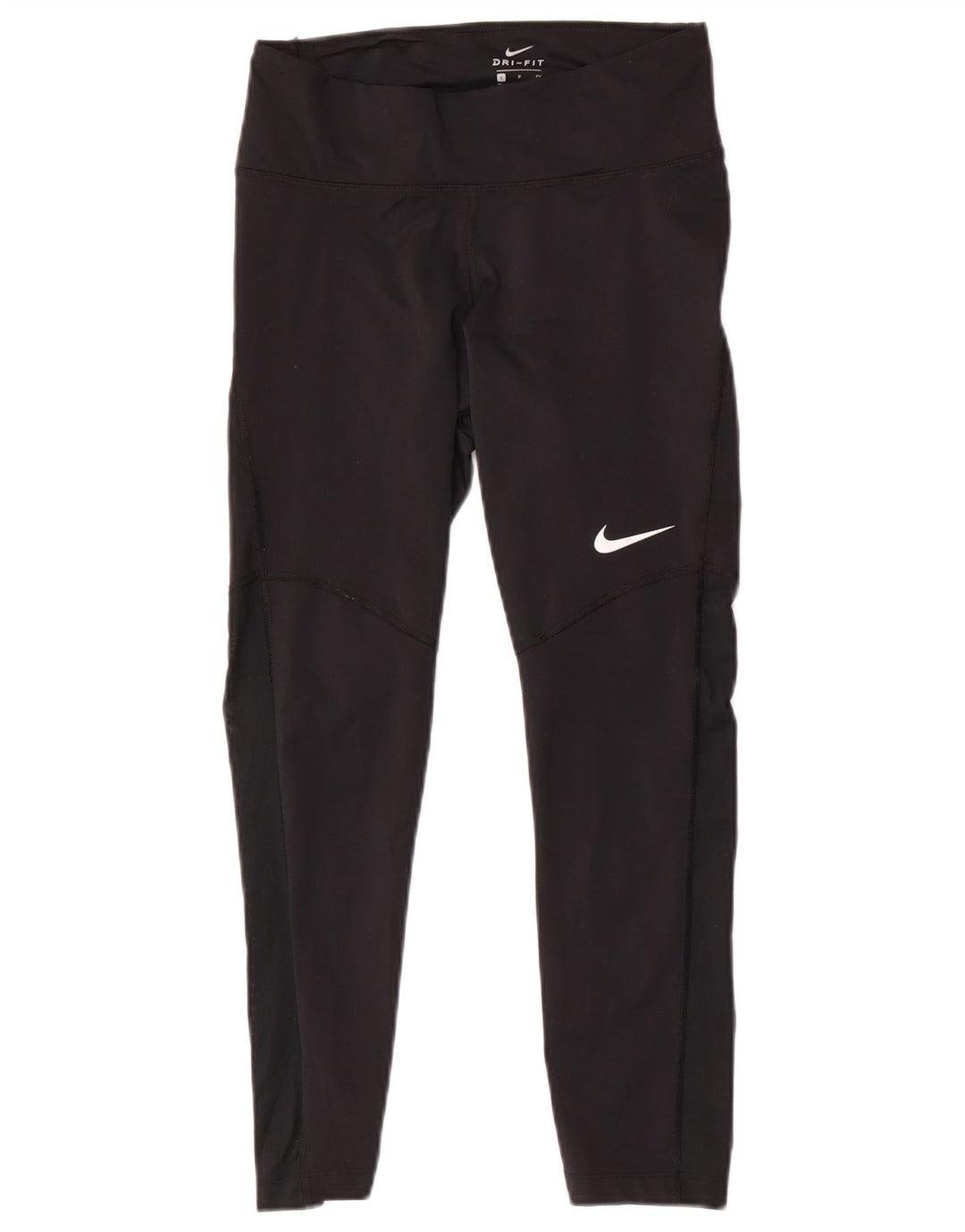 Женские укороченные леггинсы Nike Dri Fit UK 8, маленькие черные полиэстер