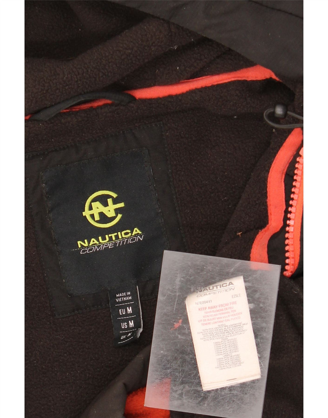 Мужской джемпер с капюшоном NAUTICA на молнии, средний черный, полиэстер