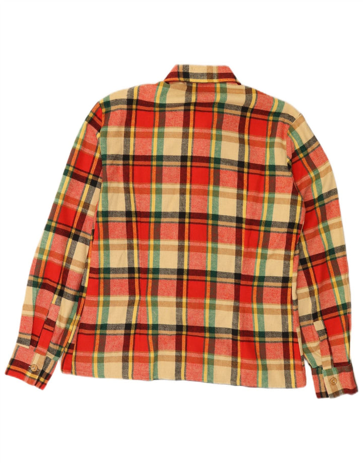 Винтажная женская фланелевая рубашка IT 50 XL в красную клетку
