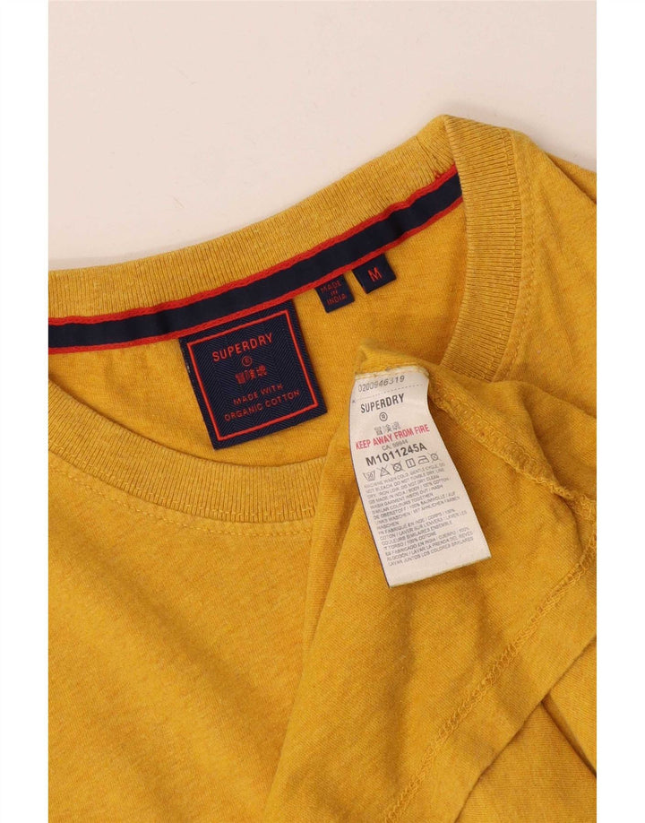 Superdry Мужская футболка из хлопка среднего желтого цвета