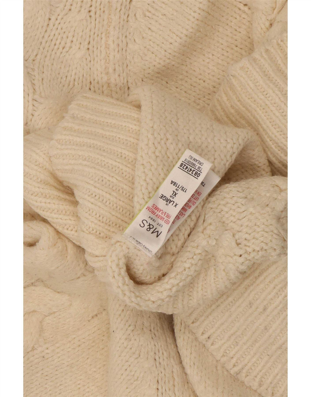 Женский свободный джемпер с высоким воротником Marks & Spencer, Великобритания, 18 XL, бежевый