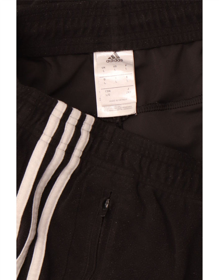 Мужские спортивные брюки ADIDAS, джоггеры, большие черные, полиэстер