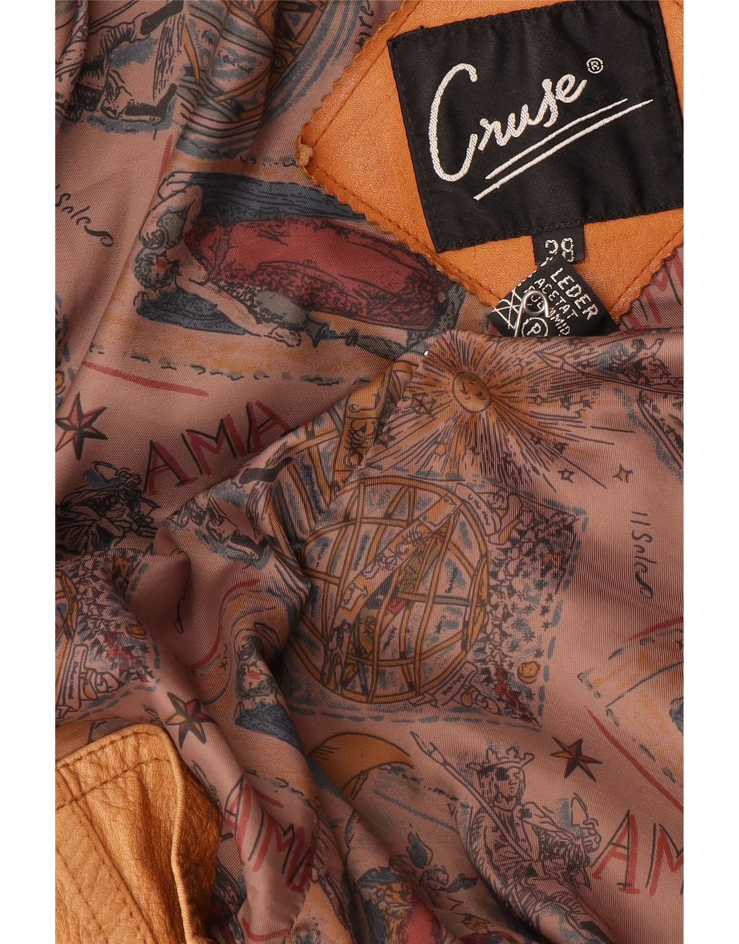 CRUSE Женское кожаное пальто оверсайз EU 38 Средне-коричневый кожаный