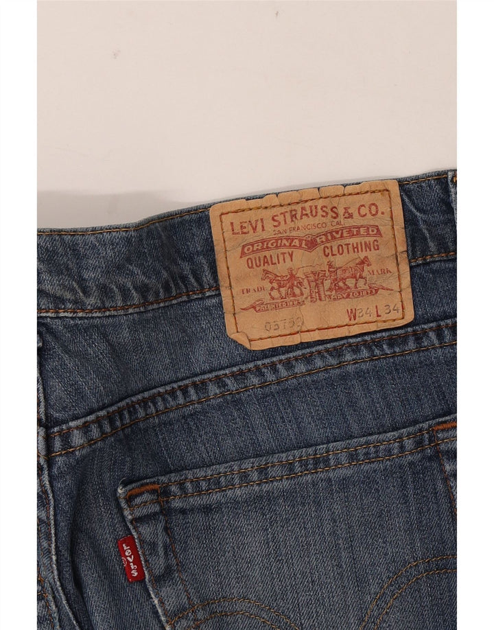 Мужские потертые прямые джинсы Levi's W34 L30 синие