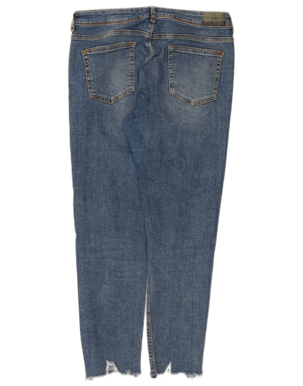 Женские укороченные джинсы скинни Zara EU 40 Medium W30 L26 Синие