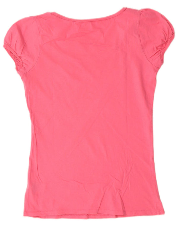 Женская футболка с рисунком Ralph Lauren Top UK 10, маленький розовый хлопок