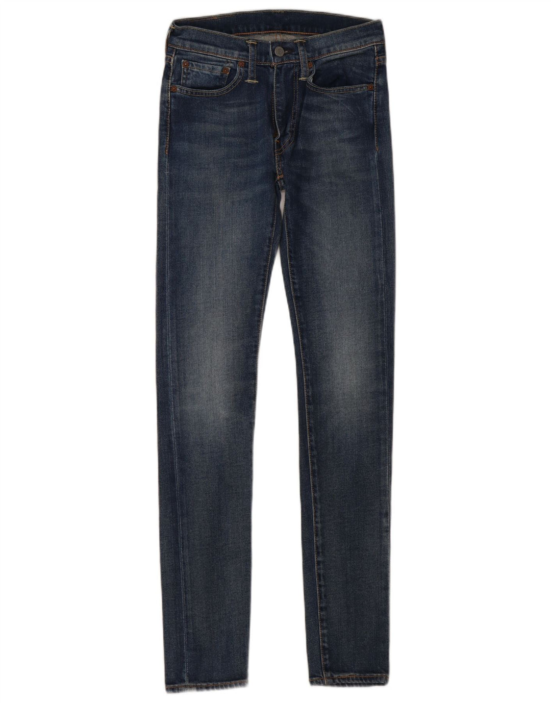 Женские джинсы скинни Levi's 519 W28 L34 синие, хлопок