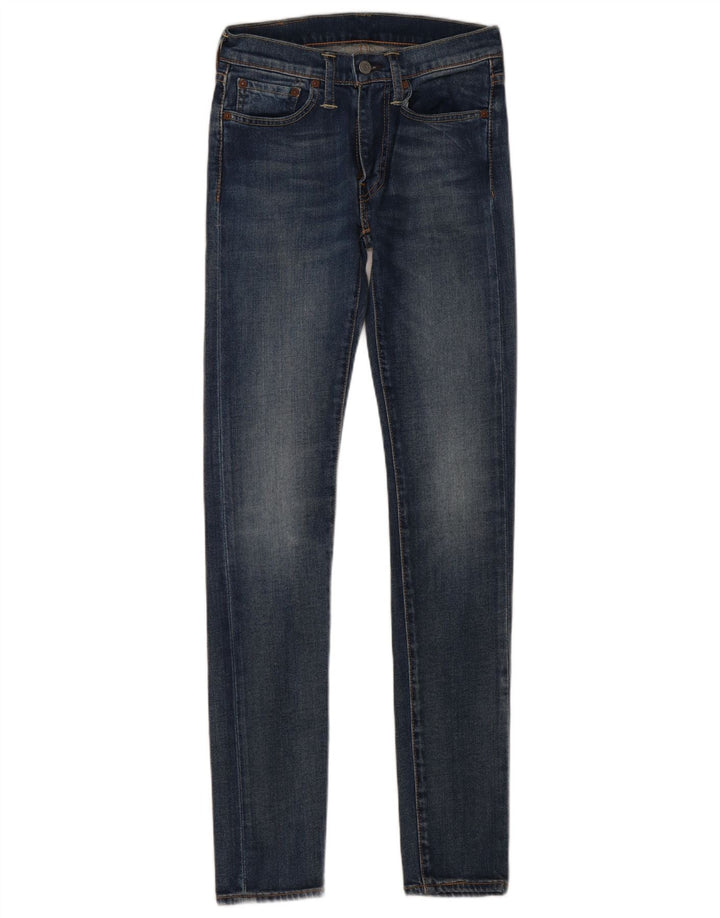 Женские джинсы скинни Levi's 519 W28 L34 синие, хлопок