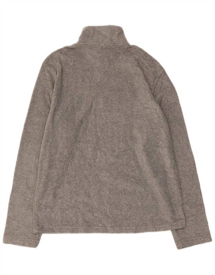 Мужской флисовый джемпер Starter с рисунком на молнии, Великобритания, 38/40, средний серый полиэстер