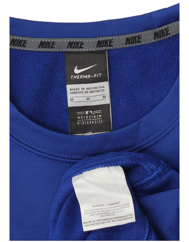 Мужской свитшот с рисунком Nike Therma-Fit, средний синий полиэстер