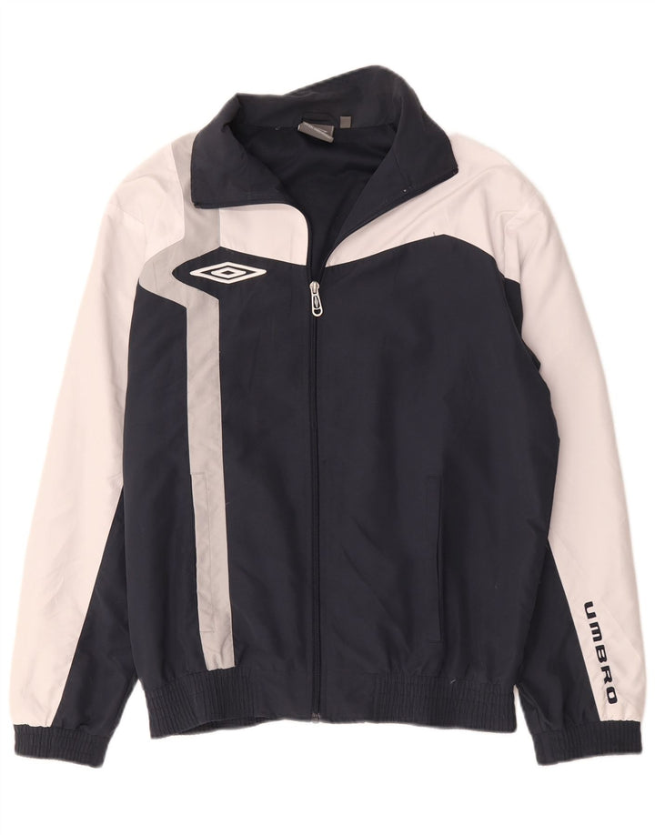 Мужской спортивный костюм Umbro, верхняя куртка, большой темно-синий, полиэстер с цветными блоками
