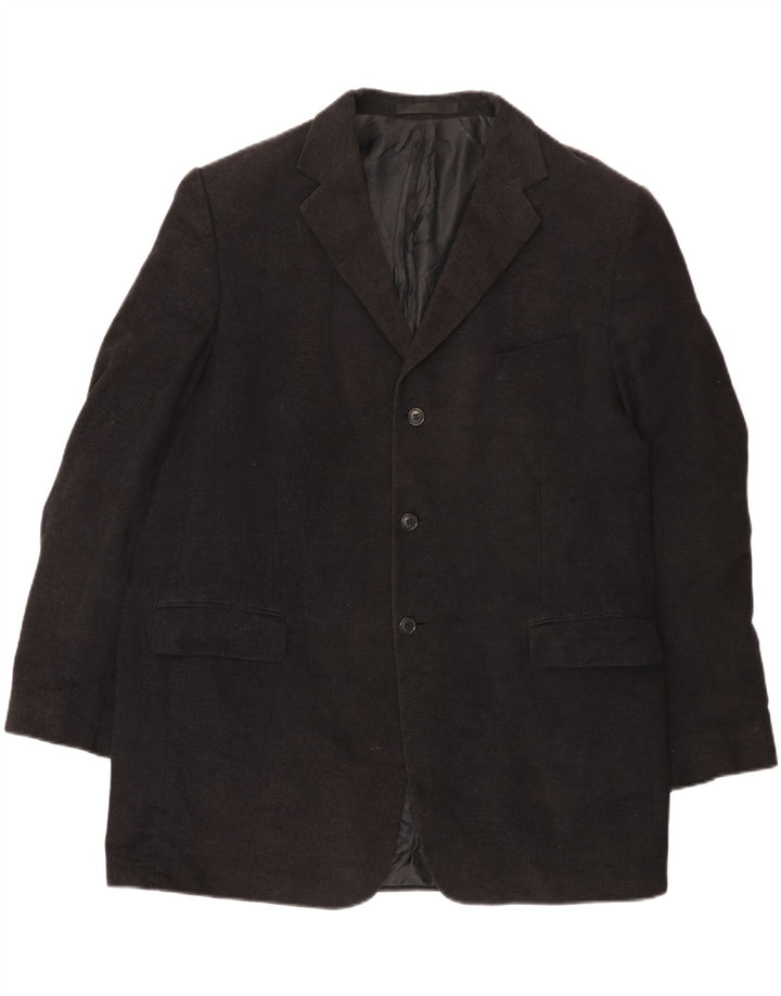 Мужской пиджак с 3 пуговицами Marks & Spencer UK 46 XL, черный хлопок