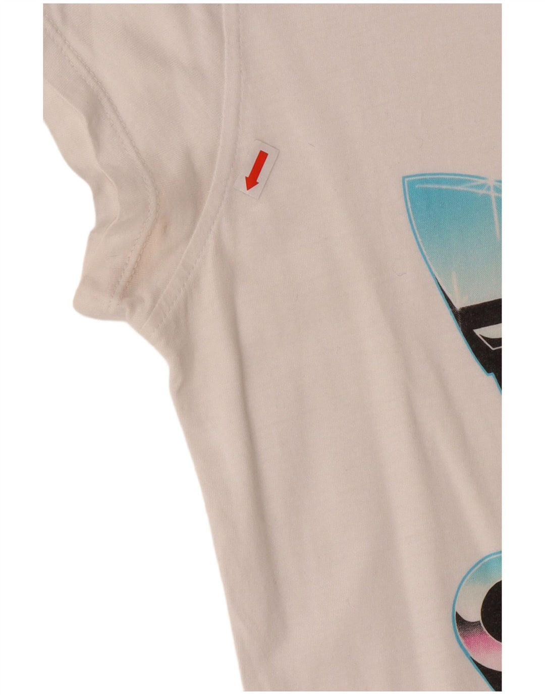 ADIDAS Womens Graphic T-Shirt Top EU 40 Medium White Cotton