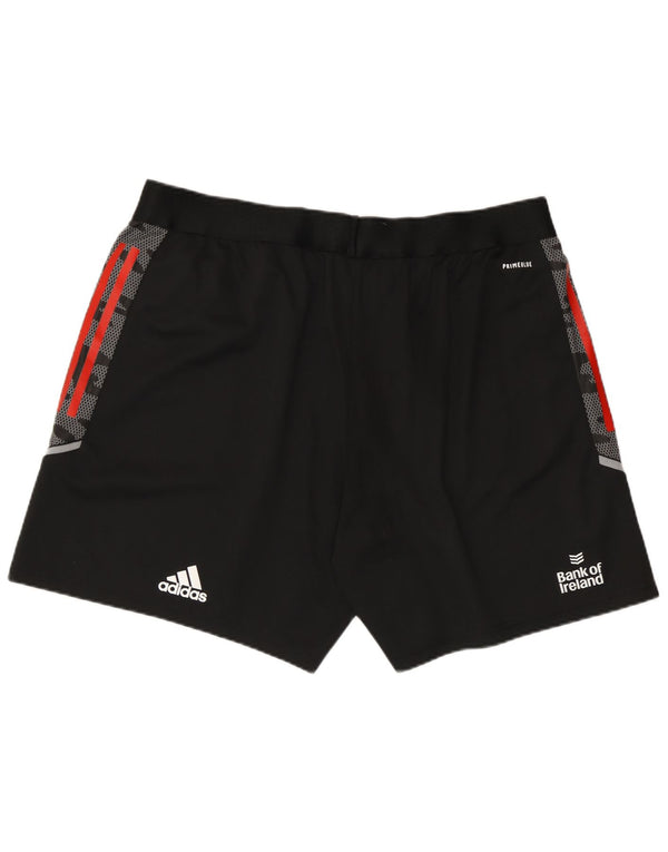 Мужские спортивные шорты Adidas Munster Rugby с рисунком 2XL, черные с геометрическим рисунком