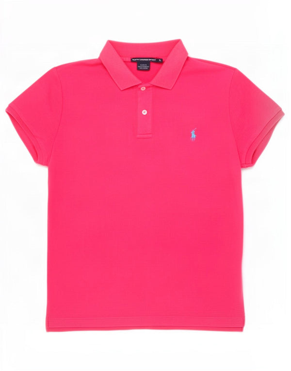 Мужская рубашка-поло приталенного кроя Ralph Lauren XL, розовый хлопок