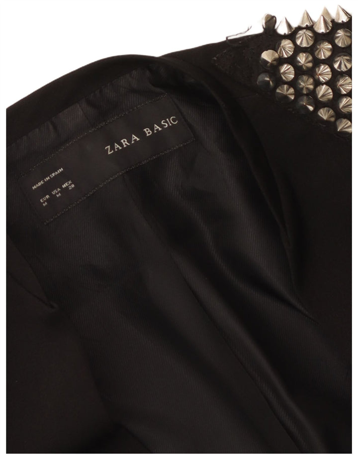 Женский открытый пиджак Zara UK 12, средний черный