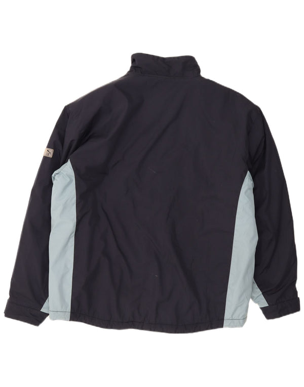 Мужская ветровка Puma UK 42 XL, темно-синяя, полиэстер с цветными блоками