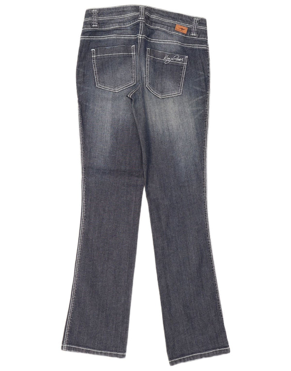 Женские джинсы-кенгуру Bootcut UK 12, средние W30 L34, темно-синие, хлопок