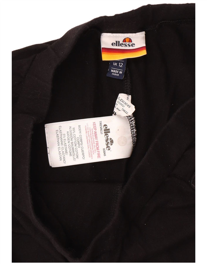 Женские леггинсы с рисунком ELLESSE UK 12, средний черный, хлопок