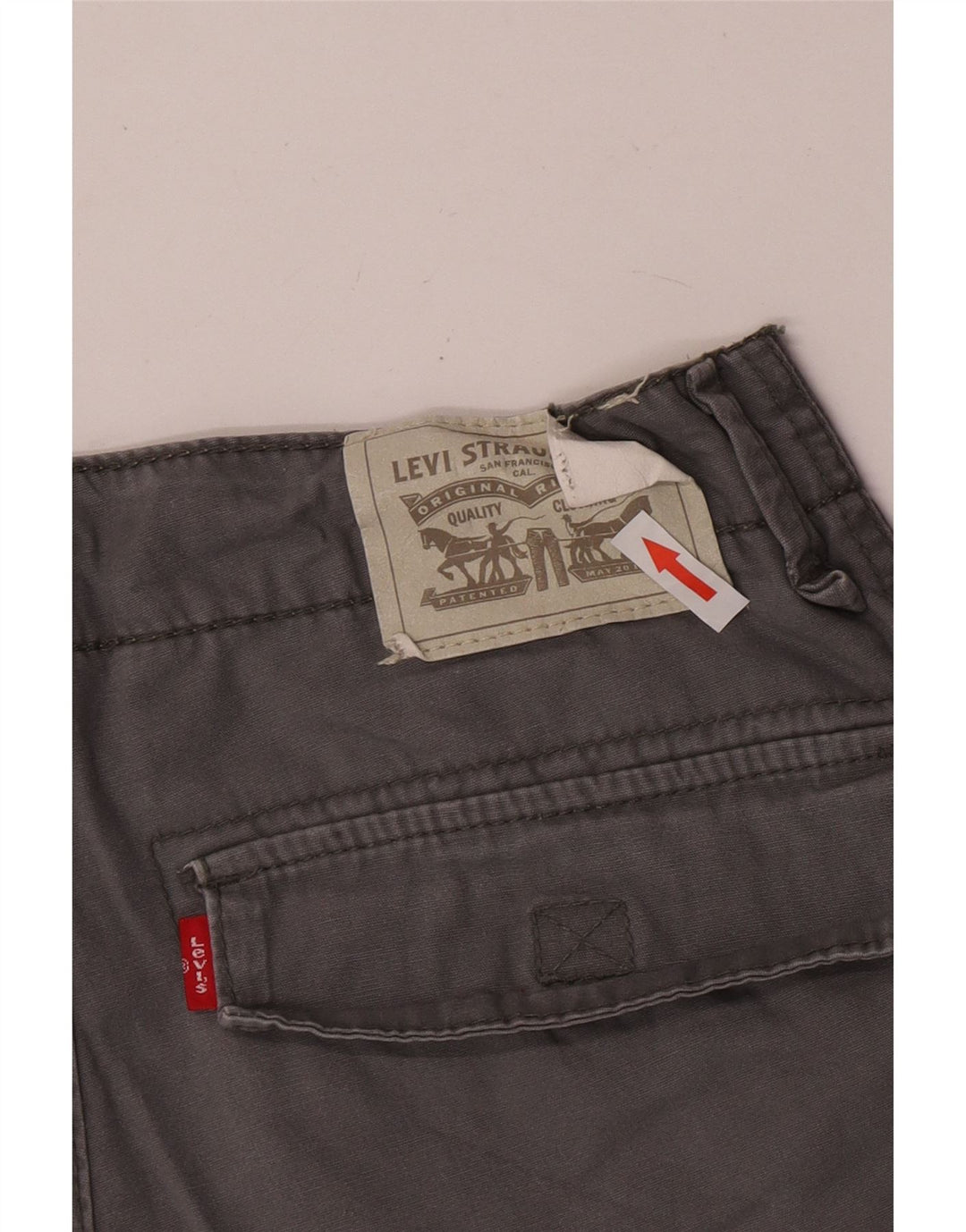 Шорты-карго Levi's для мальчиков 13–14 лет W27, серый хлопок
