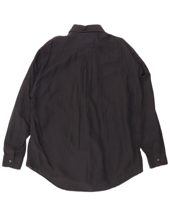 Мужская рубашка Trussardi 2XL, черная льняная