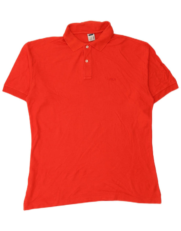 Мужская рубашка-поло FILA IT 52, большая красная, хлопок