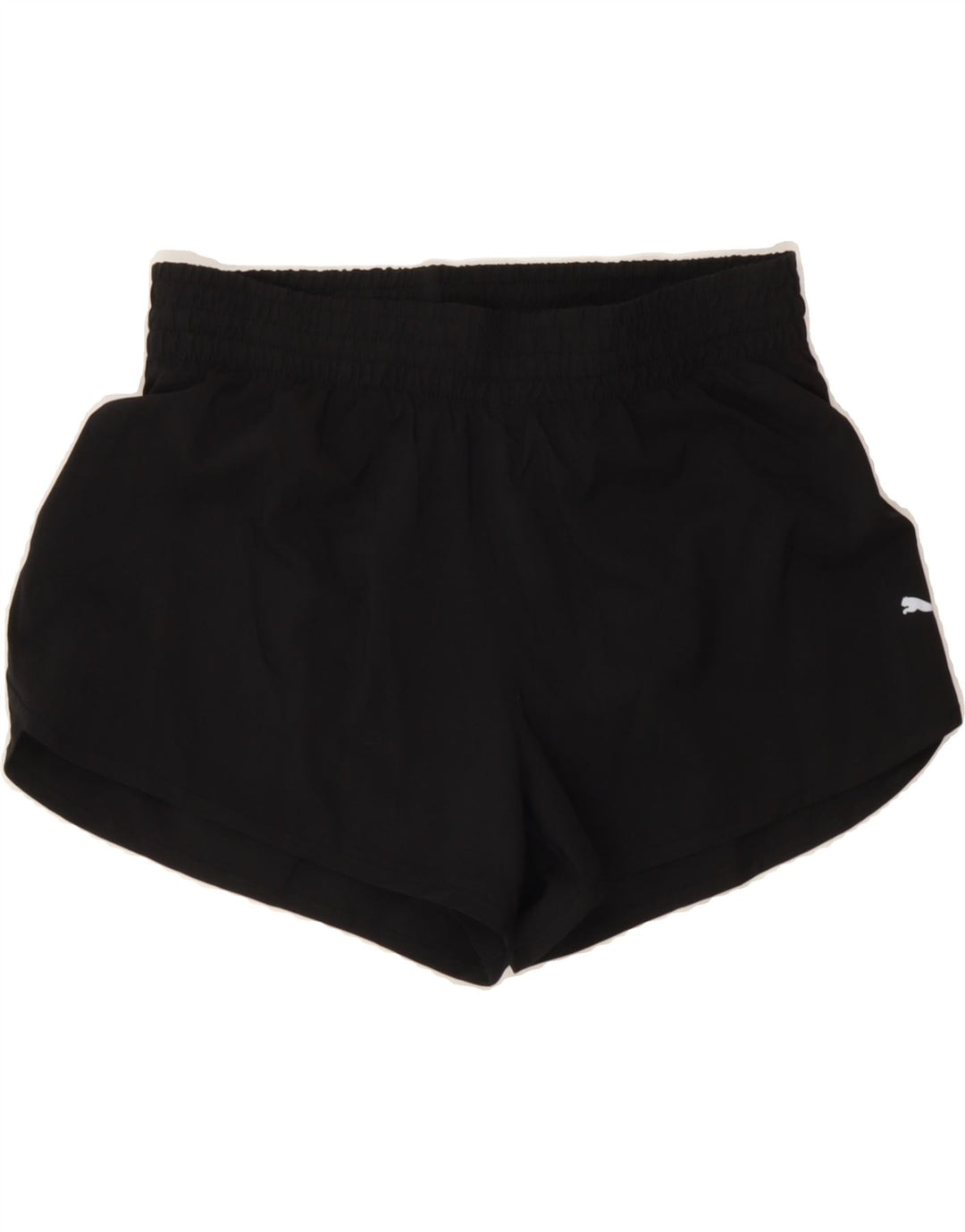 PUMA Womens Sport Shorts UK 12 Medium  Black Polyester Vintage Puma and Second-Hand Puma from Messina Hembry 
