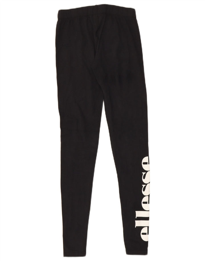 Женские леггинсы с рисунком Ellesse UK 8, маленькие черные хлопковые