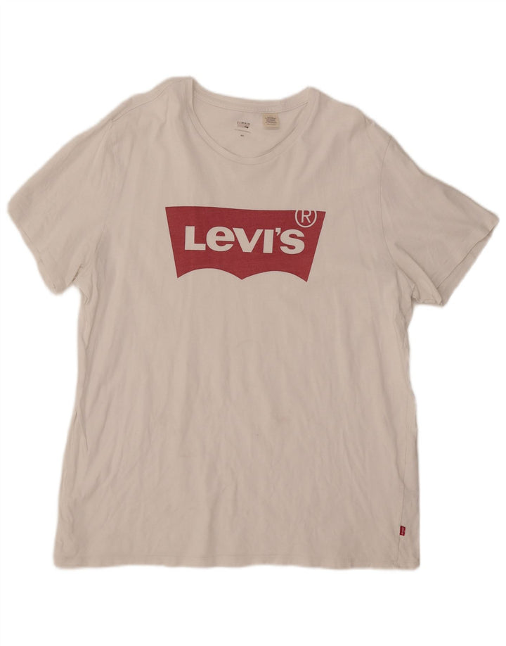 Женская футболка с рисунком LEVI'S Top UK 20 2XL Белая