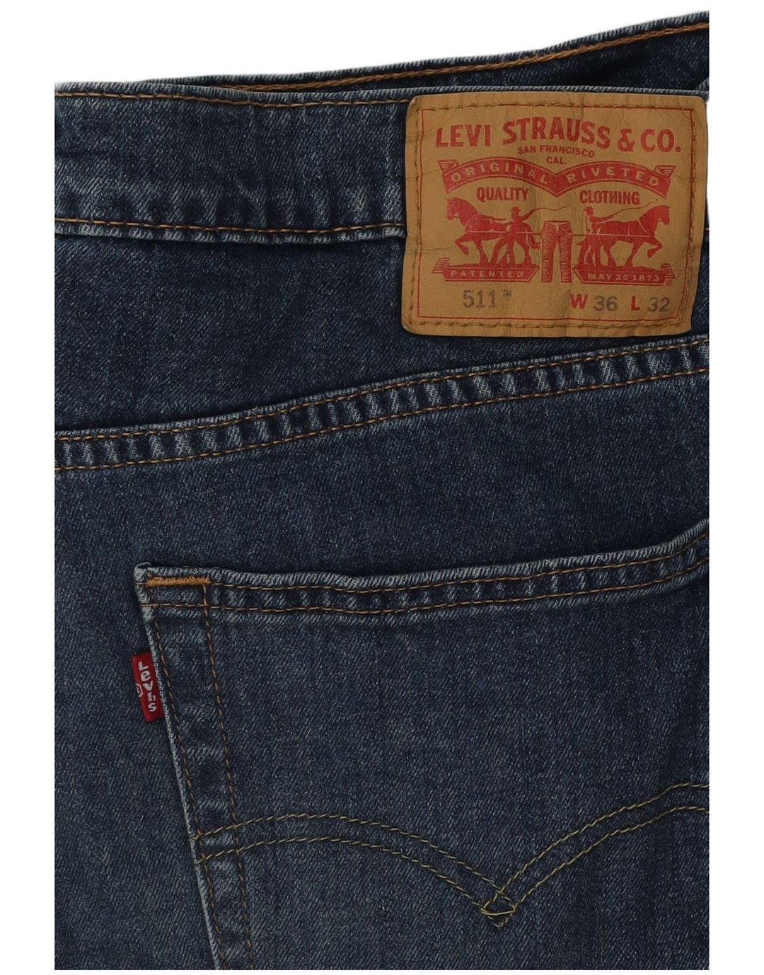Мужские джинсы Levi's Slim 511 W36 L32 синие, хлопок