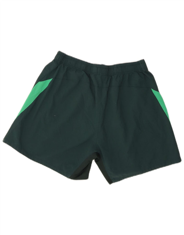 Мужские спортивные шорты с рисунком Asics, большие зеленые цветные блоки