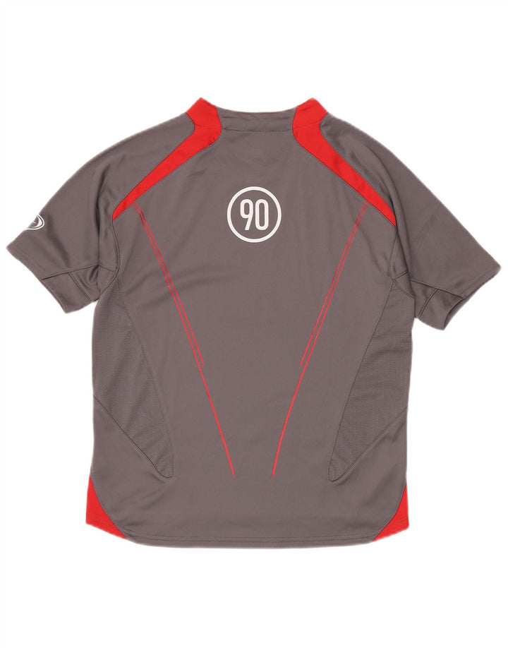 Футболка с рисунком NIKE для мальчиков Dri Fit, топ 12–13 лет, большой серый цвет с блоками