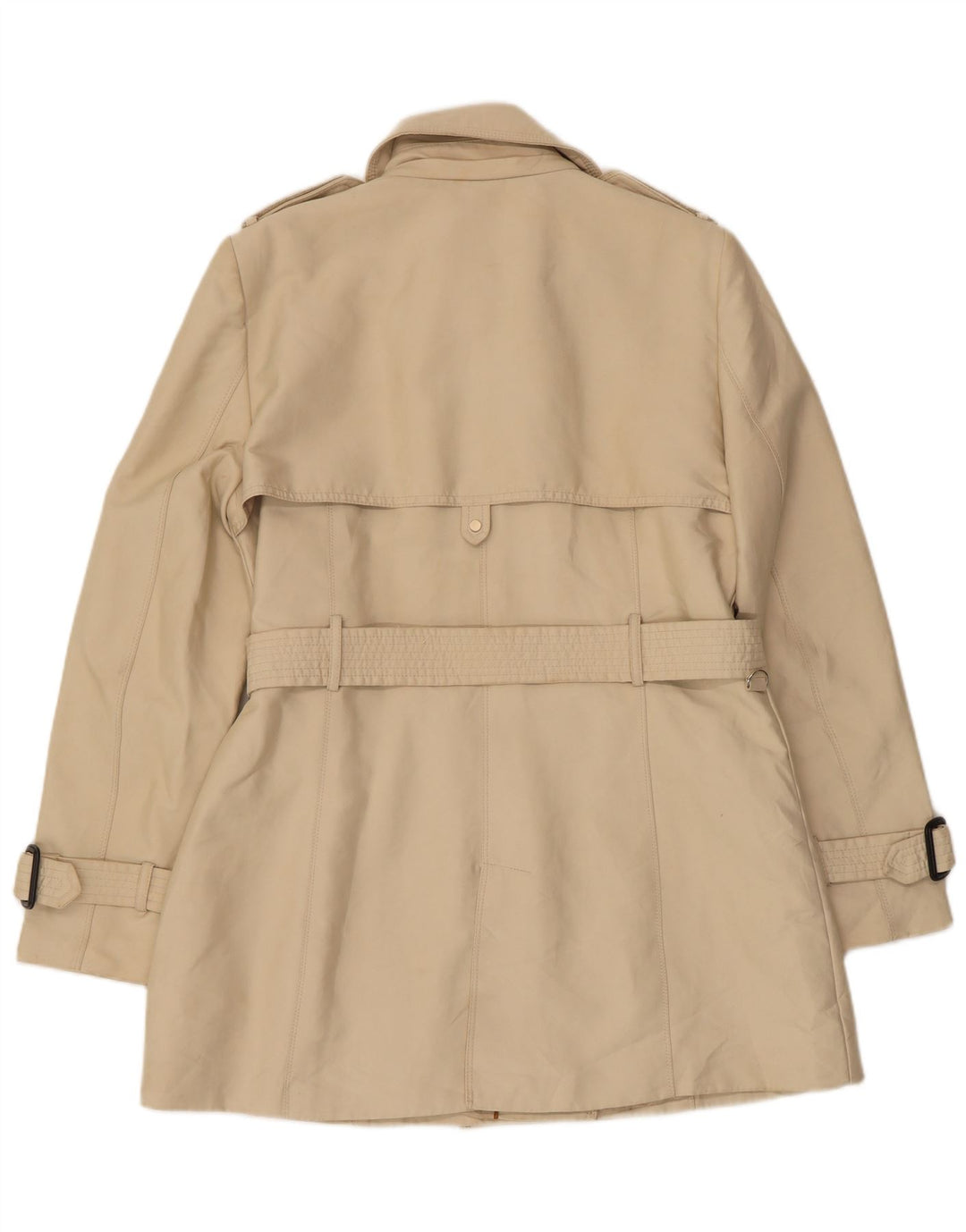 Женский двубортный тренч Zara UK 18 XL, бежевый полиэстер